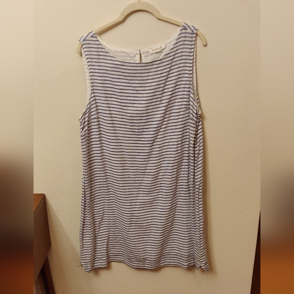 Beachlunchlounge Beach Lunch Lounge  Striped Sheath  Dress Linen And Cotton